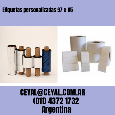 Etiquetas personalizadas 97 x 65