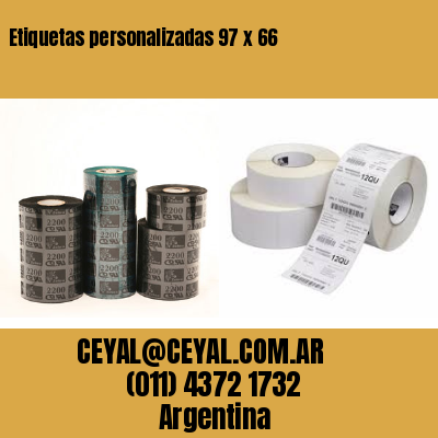 Etiquetas personalizadas 97 x 66