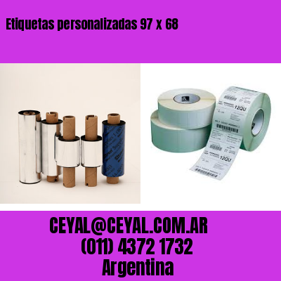 Etiquetas personalizadas 97 x 68