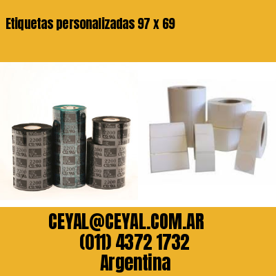 Etiquetas personalizadas 97 x 69