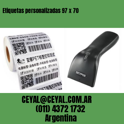 Etiquetas personalizadas 97 x 70