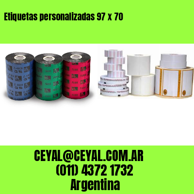 Etiquetas personalizadas 97 x 70
