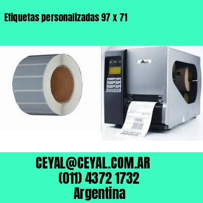Etiquetas personalizadas 97 x 71