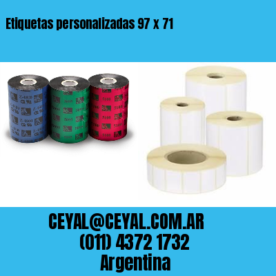Etiquetas personalizadas 97 x 71