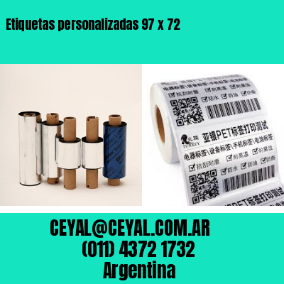Etiquetas personalizadas 97 x 72