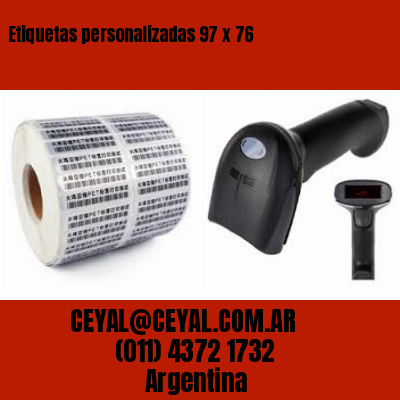 Etiquetas personalizadas 97 x 76