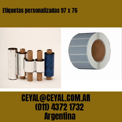 Etiquetas personalizadas 97 x 76