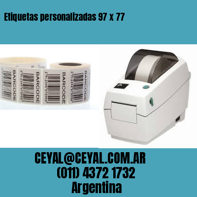 Etiquetas personalizadas 97 x 77
