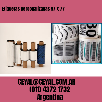 Etiquetas personalizadas 97 x 77
