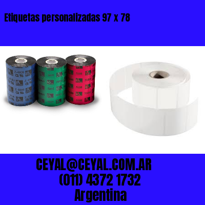 Etiquetas personalizadas 97 x 78