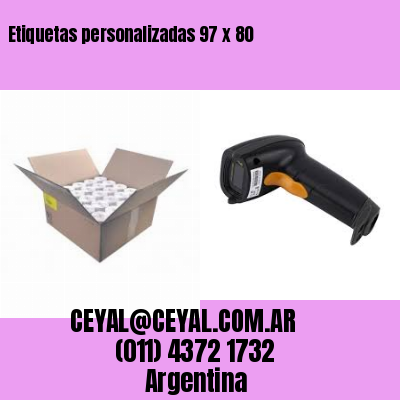 Etiquetas personalizadas 97 x 80