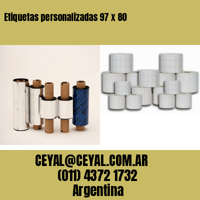 Etiquetas personalizadas 97 x 80