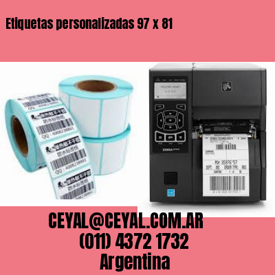 Etiquetas personalizadas 97 x 81