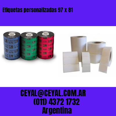 Etiquetas personalizadas 97 x 81