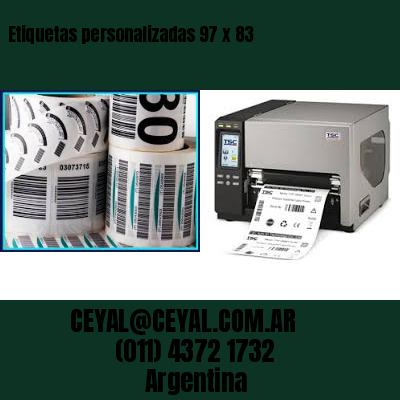 Etiquetas personalizadas 97 x 83