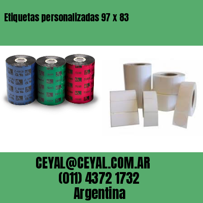 Etiquetas personalizadas 97 x 83