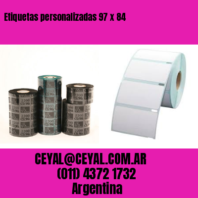 Etiquetas personalizadas 97 x 84