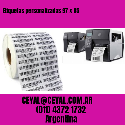 Etiquetas personalizadas 97 x 85