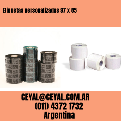 Etiquetas personalizadas 97 x 85