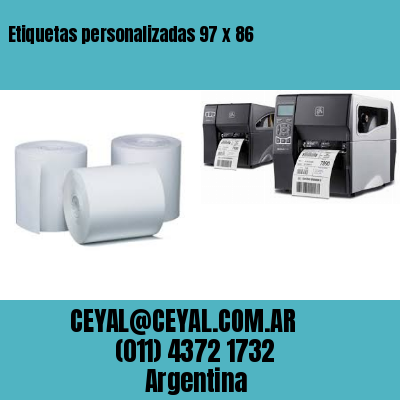 Etiquetas personalizadas 97 x 86