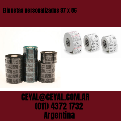 Etiquetas personalizadas 97 x 86