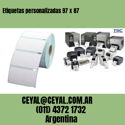 Etiquetas personalizadas 97 x 87