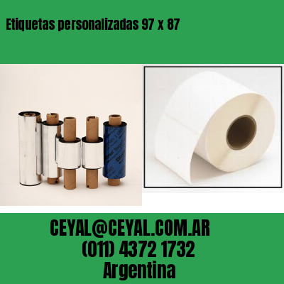 Etiquetas personalizadas 97 x 87