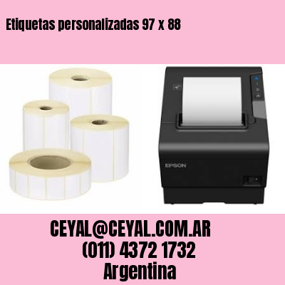 Etiquetas personalizadas 97 x 88