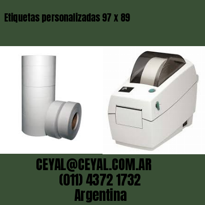 Etiquetas personalizadas 97 x 89