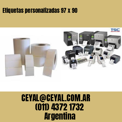 Etiquetas personalizadas 97 x 90