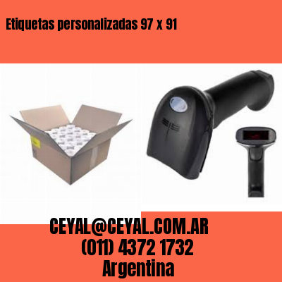 Etiquetas personalizadas 97 x 91