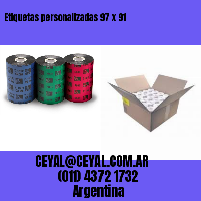 Etiquetas personalizadas 97 x 91