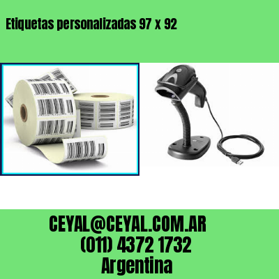 Etiquetas personalizadas 97 x 92