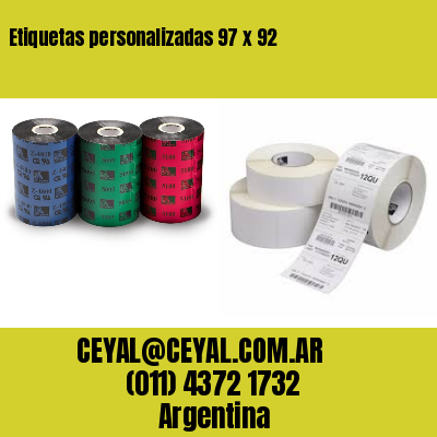 Etiquetas personalizadas 97 x 92