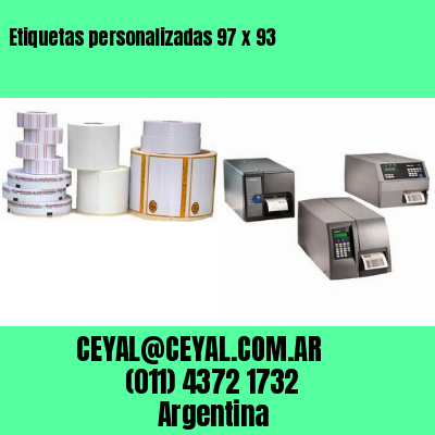 Etiquetas personalizadas 97 x 93