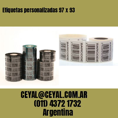 Etiquetas personalizadas 97 x 93