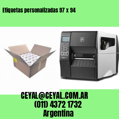Etiquetas personalizadas 97 x 94