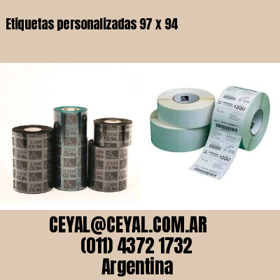Etiquetas personalizadas 97 x 94