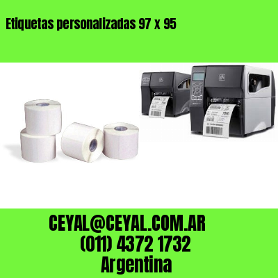 Etiquetas personalizadas 97 x 95