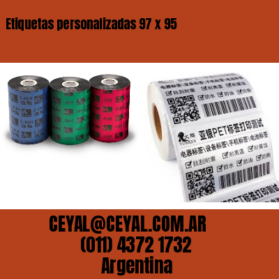 Etiquetas personalizadas 97 x 95