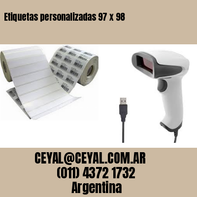 Etiquetas personalizadas 97 x 98