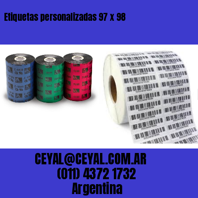 Etiquetas personalizadas 97 x 98