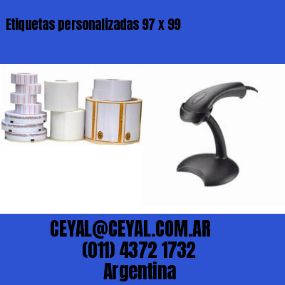 Etiquetas personalizadas 97 x 99