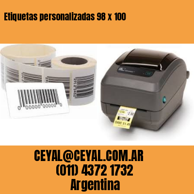 Etiquetas personalizadas 98 x 100