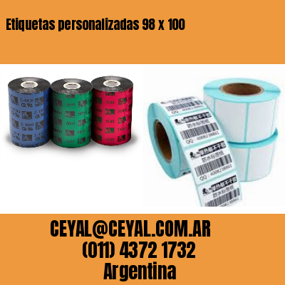 Etiquetas personalizadas 98 x 100