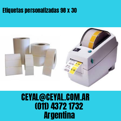 Etiquetas personalizadas 98 x 30