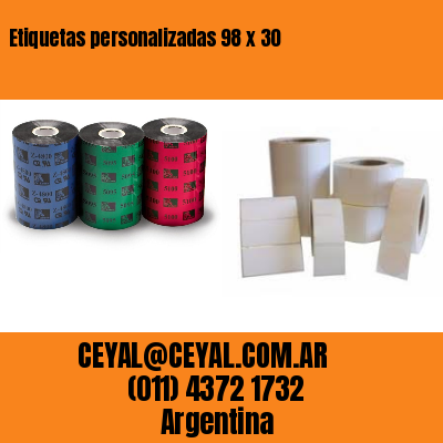Etiquetas personalizadas 98 x 30