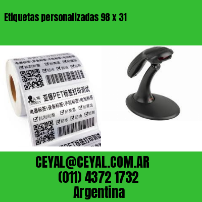 Etiquetas personalizadas 98 x 31