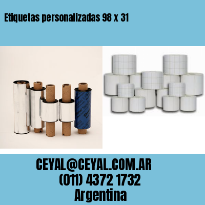 Etiquetas personalizadas 98 x 31