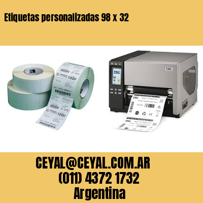 Etiquetas personalizadas 98 x 32